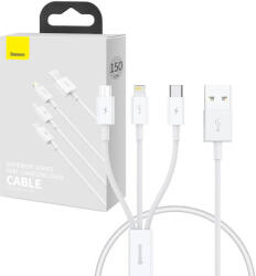 Baseus Cablu de incarcare rapida Baseus Superior Data USB la MLC 3.5A 0.5M (alb) (051874)