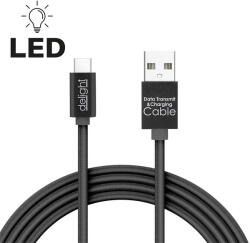 Delight kábel - usb type-c töltőkábel, 1m, fekete