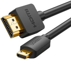 UGREEN HD127 micro HDMI - HDMI 4K 3D kábel, 3m (fekete) (19668)