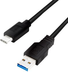 LogiLink USB 3.2 Gen1 Type-C kábel, C/M-USB-A/M, fekete, 0, 5 m