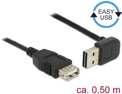 Delock Bővítő kábel EASY-USB 2.0-s A típusú csatlakozódugó, ívelt felfelé / lefelé USB 2.0 A-típus