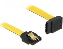 Delock 82804 SATA 6 Gb/s adatkábel egyenes-felfelé 90° fémlapos csatlakozóval 30cm (Delock 82804)
