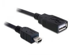Delock kábel USB 2.0-A anya mini USB apa 0, 5 m