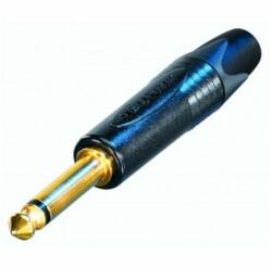 Neutrik 2 tűs 1/4" professzionális jack csatlakozó, arany érintkezők, fekete ház (NTR-NP2X-B)