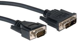 Roline DVI M - D-Sub15 M Adapterkábel - 2 m, Fekete