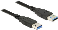 Delock USB 3.0-s kábel A-típusú csatlakozódugóval USB 3.0-s, A-típusú csatlakozódugóval, 0, 5 m, fe