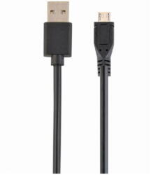 Gembird Gembird micro USB 1.0m czarny (Cablu alimentare si date Gembird, USB 2.0 (T) la Micro-USB 2.0 (T), 1m, conectori auriti, Negru, CC-)