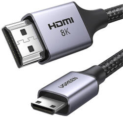 UGREEN HD163 15515 Mini HDMI Kábel, 4K60Hz, 2m, 8k (Fekete) (32849)