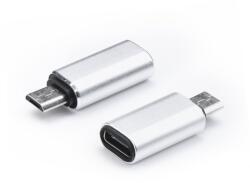  TYPE-C - Micro USB ezüst adapter