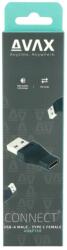 AVAX AD601 CONNECT+ USB A - Type C adapter Black, 238786, Speciális átalakító