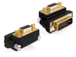 Delock DL65261 VGA anya -> DVI 24+5 pines apa 270°-ban elforgatott adapter