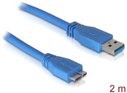 Delock Cable USB 3.0 type-A male > USB 3.0 type Micro-B male 2m Blue