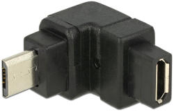 Delock Adapter USB 2.0 Micro-B apa USB 2.0 Micro-B anya elforgatott végű