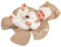 Llorens Llorens: Újszülött 36cm-es síró baba macis ruhában