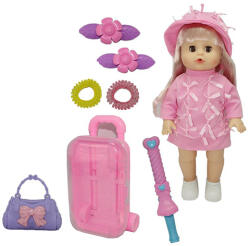 Jenny - Melani 36cm-es Pisilő Baba Bőrönddel, Kiegészítőkkel És Hang Effektekkel