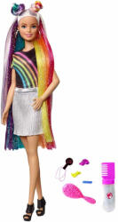 Mattel Fodrász baba szivárványos csillámos hajú FXN96 - Mattel (FXN96)