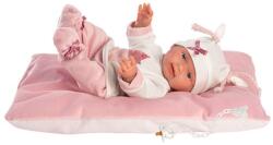 Llorens Llorens: Bebita újszülött 26cm-es baba rózsaszín párnával