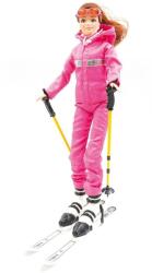 Jägerndorfer Winterpuppe Schi Sízőnő, 28 cm