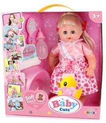 Jenny - Hajas Baba Rózsaszín Ruhában Kiegészítőkkel 35cm-es