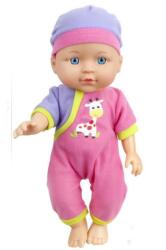 Magic Toys Pizsamás baba etetőszékkel és kiegészítőkkel 29cm-es