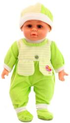 LAMPS Baba hanggal zöld ruhában 30cm