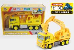 Magic Toys Markolós teherautó modell sárga színben 27cm-es