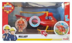 Simba Toys Sam a tűzoltó: Wallaby tűzoltóhelikopter játékszett fénnyel és hanggal, kiegészítőkkel - Simba Toys (109252510038)