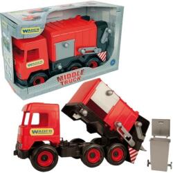 Wader Wader: Middle Truck Kukásautó - 42 cm, Piros