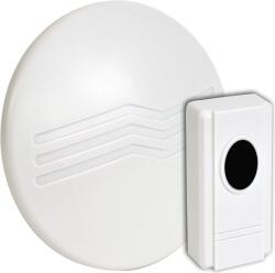 Tracon Electric Tracon BELLW3-1V1 Vezeték nélküli csengő, kerek, 1 adó, 1 vevő 2×AA, 1×CR2032, IP44, 100m, 32 music (BELLW3-1V1)