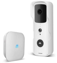Delight Smart Wi-Fi Videó Kaputelefon Szett Akkumulátoros Microsd FHD Pir Fehér