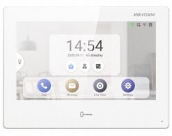 Hikvision LCD video kaputelefon monitor Hikvision__DS-KH9310-WTE1(B) 7" Belső panel (6931847168438)