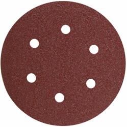 Raider Excentercsiszoló papír tépőzáras 150mm K080 6 lyukú 10db (EM180714)