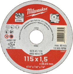Milwaukee SCS 41 / 115 Seria Contractant - 4932451476 Disc de taiere