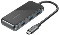 Vention Multi-function USB-C to HDMI/ USB3.0*3/PD Dokkoló 0.15M Gray Mirrored Surface Type (TFBHB) - totalprint