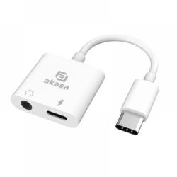 Akasa Type-C to 3.5mm Headphone Jack & Charger Adapter