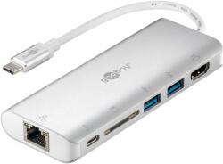 Goobay USB-C Multiport Adapter - Ezüst