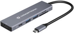 Conceptronic Notebook Dokkoló - DONN23G (USB-C to HDMI/USB-C PD/USB 3.0/SD/TF) (MOBCONDONN23G)