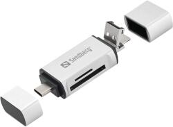 Sandberg Kártyaolvasó USB-C+USB+MicroUSB