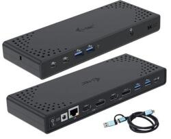 i-tec USB 3.0 / USB-C 2x 4K 1x 5K Kétmonitoros Gen. 2 2x DP 2x HDMI LAN Audio Power Delivery 100W (CADUA4KDOCKPDL2)
