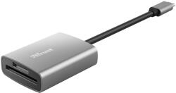Trust Dalyx Fast USB-C, Micro-SD, SD Ezüst Kártyaolvasó