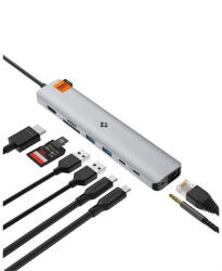 Spigen Multi Hub, szürke (9 Port) PD2306