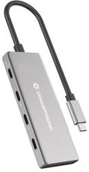 Conceptronic USB Hub - HUBBIES15G (4 Port, USB-C to 4x USB-C szürke) (HUBBIES16G) - pixel