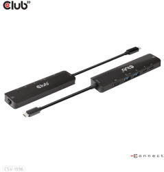 Club 3D USB Hub - CSV-1596 (USB-C to 2xHDMI, 2xUSB-A, USB-C PD, RJ45, 4k60Hz) (CSV-1596) - bstrade