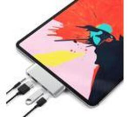 Satechi Aluminium Mobile Pro Hub USB-C (USB-C 60W, 4K HDMI, USB-A 3.0, jack port) (ezüst) (ST-TCMPHS)