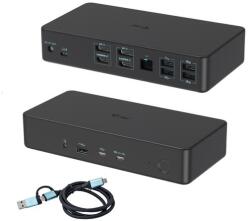 i-tec USB 3.0 / USB-C / Thunderbolt 2x 4K Professional Dock Gen 2 2x DP 2x HDMI LAN Audio 2x USB-C 10Gbps 5x USB-A 2x10Gbps + 3x 5Gbps Power Delivery 100W - Dokkoló állomás (CADUAL4KDOCKPD2)