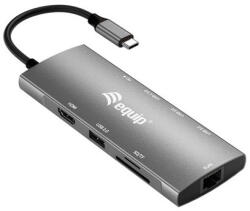 Equip-Life Equip Notebook Dokkoló - 133490 (Bemenet: USB-C, Kimenet: USB-C PD: 100W/HDMI/2x USB-A 3.2 Gen1/ USB-C3.2 Gen1/SD/TF) (MOBEQU133490)