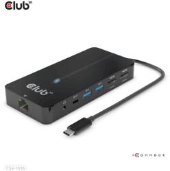 Club 3D USB Hub - CSV-1595 (USB-C Gen 1 to 2xHDMI, 2xUSB-A Gen 1, USB-C Gen 1 100W PD 3.0, RJ45, 3, 5 Jack, 4k60Hz) (CSV-1595) - tintashop