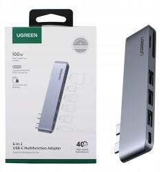UGREEN Dokkoló Állomás Ugreen Usb-c Usb-a Sd Tf Multifunction Adapter 6in1