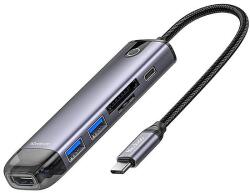 Mcdodo HU-7420 6 az 1-ben USB-C hub USB-C, HDMI, VGA, USB3.0*2, USB3.0*2, SD, TF (HU-7740)
