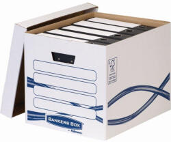 Fellowes Archiváló konténer, karton, FELLOWES Bankers Box Basic Tall, 10 db/csomag, kék-fehér (4461001) - cartridge